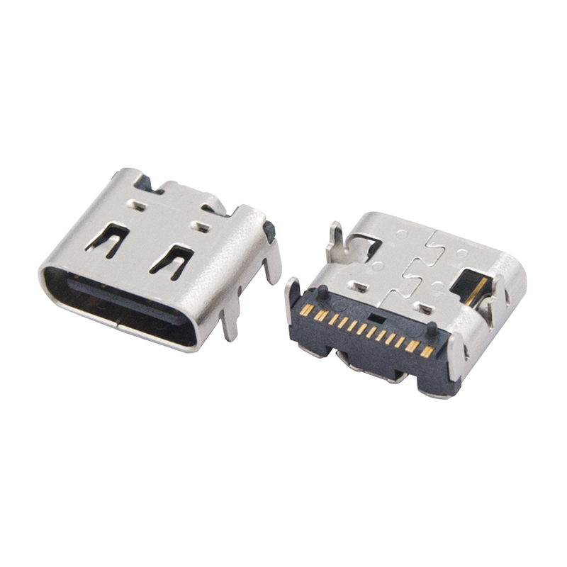 CF146-16-01 USB CF 16PIN (L=7.35)WITH POST外壳带弹片